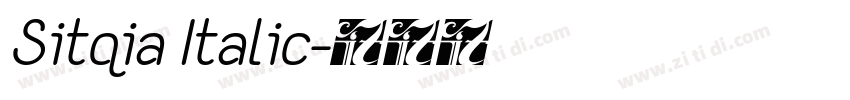 Sitqia Italic字体转换